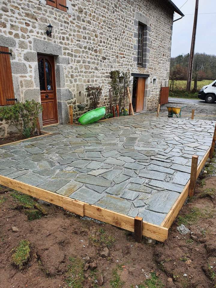 Réalisation d'une terrasse Auzances 