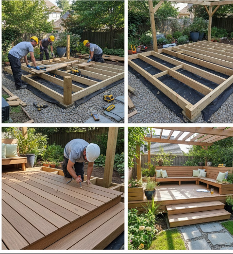 Création de terrasse, Dontreix