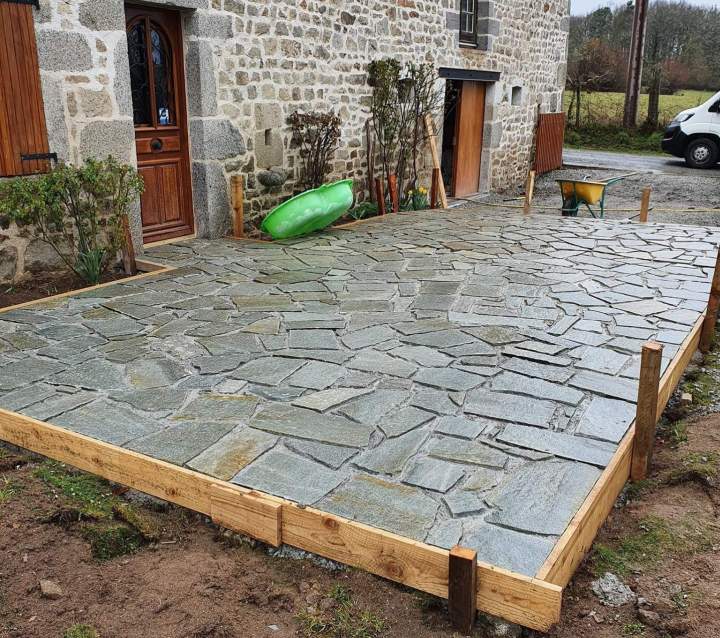 Réalisation d'une terrasse Auzances 